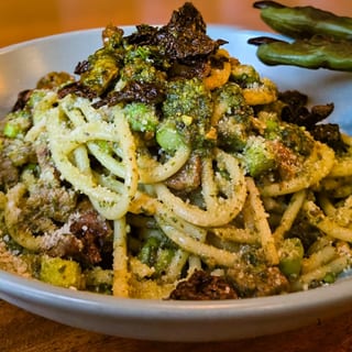 Pistachio Pesto Bucatini